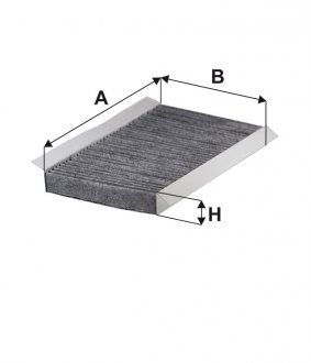 Фільтр салону /K1093A вугільний (вир-во -FILTERS) WIX FILTERS WP9113 (фото 1)