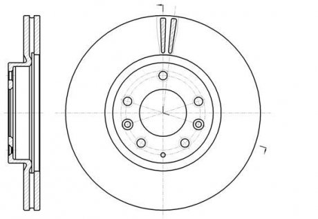 Диск тормозной Mazda 6 II / перед (кратно 2 шт.) WOKING D6123510 (фото 1)