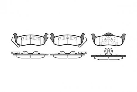 Колодки гальмівні диск. задн. (вир-во Remsa) Jeep Commander 3.0 05-10,Jeep Commander 3.7 05-10 WOKING P10063.10 (фото 1)