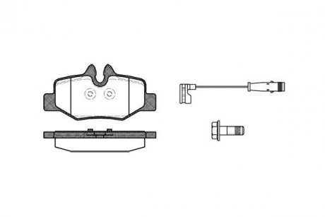 Колодки тормозные дисковые MB Vito 639 / задн Bosch ver. (P10103.02) WOKING P1010302 (фото 1)