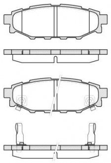 Колодки гальмівні диск. задн. (вир-во Remsa) Subaru Forester (sh) 2.0 08-,Subaru Forester (sh) 2.5 08- (P10363.12) WOKING P1036312 (фото 1)