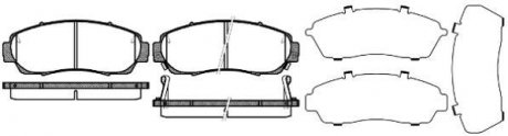 Колодки тормозные дисковые Honda CR-V 07> 12> / перед (P10713.12) WOKING P1071312 (фото 1)