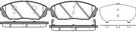 Колодки тормозные дисковые передние Kia Sorento i 2.5 02-,Kia Sorento i 3.3 02- WOKING P11413.12 (фото 1)