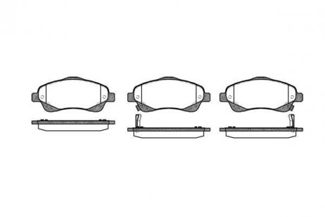 Колодки гальмівні диск. перед. (вир-во Remsa) Toyota Avensis 1.6 03-08,Toyota Avensis 1.8 03-08 (P11463.02) WOKING P1146302 (фото 1)