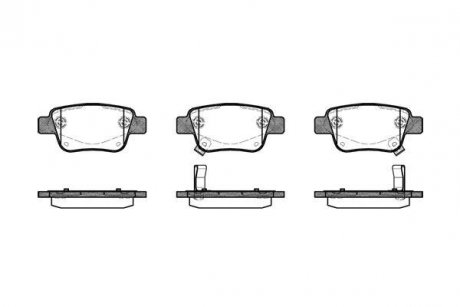 Колодки гальмівні диск. задн. (вир-во Remsa) Toyota Avensis 03>08, Previa 05>, Alphard 08>14 WOKING P11473.02 (фото 1)