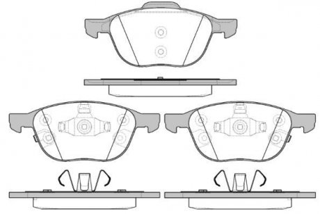 Колодки гальмівні диск. перед. (вир-во Remsa) Ford Focus iii Electric 10- WOKING P11823.12 (фото 1)