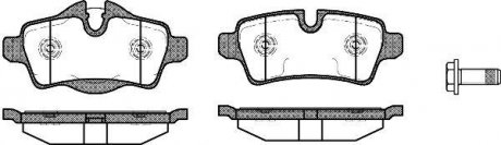 Колодки гальмівні диск. задн. (вир-во Remsa) Mini Cooper, One, Clubman 08> (P12443.00) WOKING P1244300 (фото 1)