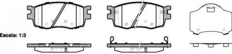 Колодки гальмівні диск. перед. (вир-во Remsa) Hyundai Accent Rio 05>10 / i20 08>15 (P13083.02) WOKING P1308302 (фото 1)