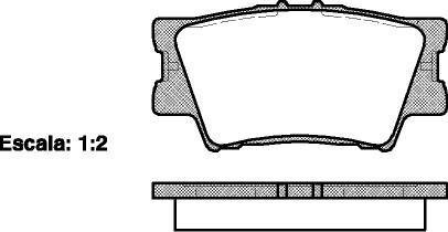 Колодки гальмівні диск. задн. (вир-во Remsa) Lexus Es (acv40_, gsv40_) 3.5 06-12,Lexus Es (asv60_ WOKING P13313.00 (фото 1)