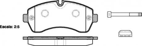 Колодки гальмівні диск. перед. (вир-во Remsa) Mercedes-benz Sprinter 46-t 3.0 06-,Mercedes-benz Sprinter 5-t 1.8 06- WOKING P13433.00 (фото 1)