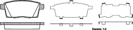 Колодки гальмівні диск. задн. (вир-во Remsa) Mazda Cx-7 2.2 06-,Mazda Cx-7 2.3 06-,Mazda Cx-7 2.5 06- WOKING P13683.00 (фото 1)