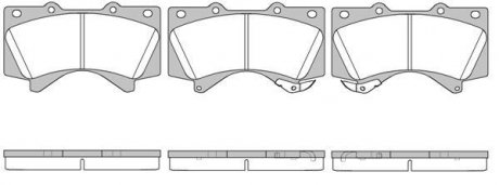 Колодки гальмівні диск. перед. (вир-во Remsa) Toyota LC200 LC150, Lexus LX570 GX460 (P13713.02) WOKING P1371302 (фото 1)