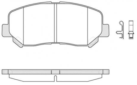 Колодки гальмівні диск. перед. (вир-во Remsa) Mazda Cx-5 2.0 11-,Mazda Cx-5 2.2 11- WOKING P14133.02 (фото 1)