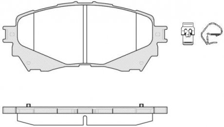 Колодки тормозные дисковые передні Mazda 6 2.0 12-,Mazda 6 2.2 12-,Mazda 6 2.5 12- WOKING P14383.04 (фото 1)