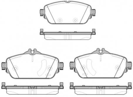Колодки тормозные дисковые передние Mercedes-benz C-class (w205) 1.6 13- WOKING P14923.08 (фото 1)