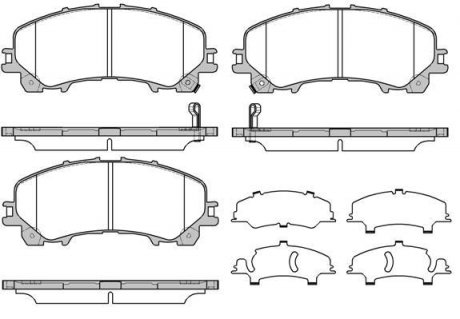 Колодки гальмівні диск. перед. (вир-во Remsa) Nissan X-Trail (14-), Infiniti Q50 (13-) (P15073.12) WOKING P1507312 (фото 1)