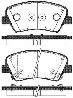 Колодки гальмівні диск. перед. (вир-во Remsa) Hyundai Elantra 1.6 10-,Hyundai I30 1.4 11- (P15123.32) WOKING P1512332 (фото 1)