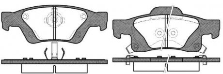 Колодки тормозные дисковые задние Jeep Grand cherokee iii 5.7 05-10,Jeep Grand cherokee iv 3.0 10- WOKING P15463.02 (фото 1)