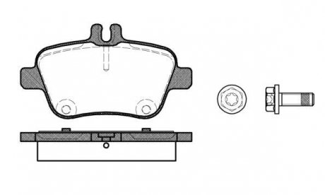 Колодки тормозные дисковые MB A 04>12 13>18 B 11>18 GLA 13> / задн (P15773.00) W WOKING P1577300 (фото 1)