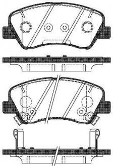 Колодки тормозные дисковые передние Hyundai I20 1.1 14-,Hyundai I20 1.2 14- WOKING P15883.02 (фото 1)
