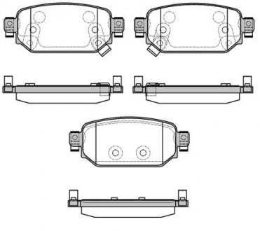 Колодки гальмівні диск. задн. (вир-во Remsa) Mazda 3 1,5d 16>19 (P16313.02) WOKING P1631302 (фото 1)