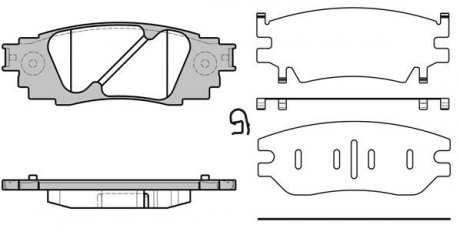 Колодки гальмівні диск. задн. (вир-во Remsa) Lexus RX UX ES, Toyota Camry V70, Rav4 V WOKING P17363.10 (фото 1)