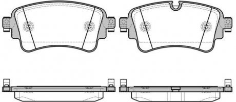 Колодки тормозные дисковые задні Audi Q7 3.0 15- WOKING P17693.08 (фото 1)