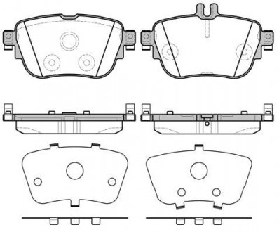 Колодки тормозные дисковые задние Mercedes-benz E-class (w213) 2.0 16- WOKING P17993.00 (фото 1)