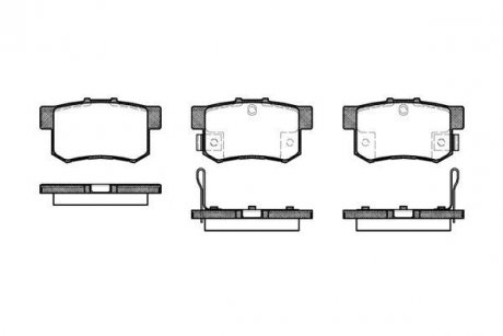 Колодки тормозные дисковые задние Honda Accord vii 2.0 03-12,Honda Accord vii 2.2 03-12 WOKING P2253.32 (фото 1)