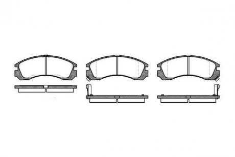 Колодки гальмівні диск. перед. (вир-во Remsa) Citroen C-crosser 2.0 07-,Citroen C-crosser 2.2 07- WOKING P2543.02 (фото 1)