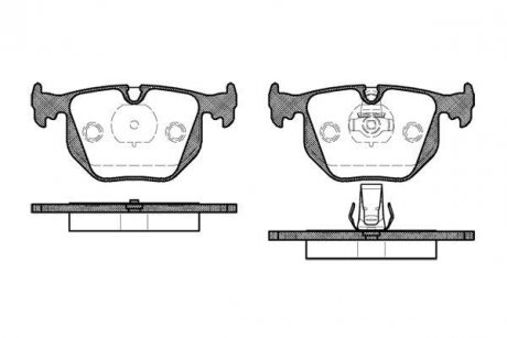 Колодки гальмівні диск. задн. (вир-во Remsa) BMW X5e53 X3e83 3e46 7e38 (P2813.20) WOKING P281320 (фото 1)