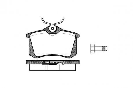 Колодки тормозные дисковые задні VW GOLF VI (5K1) (08-12)/Audi A1 (15-) WOKING P3633.01 (фото 1)