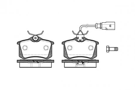 Колодки тормозные дисковые задние Ford Mondeo iii 3.0 00-07,Vw Polo 1.2 01-12 WOKING P3633.51 (фото 1)