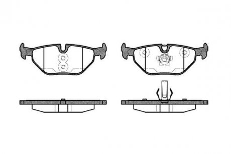 Колодки тормозные дисковые задние Bmw 3 2.0 00-07,Bmw 3 2.2 00-07,Bmw 3 2.5 00-07 WOKING P3653.40 (фото 1)