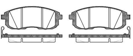 Колодки тормозные дисковые передние Nissan Cube 1.5 07-,Nissan Cube 1.6 07- WOKING P3933.14 (фото 1)