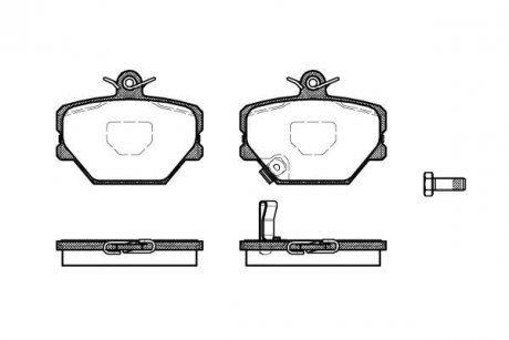 Колодки тормозные дисковые передние Smart Fortwo 0.7 04-07,Smart Fortwo 0.8 04-07 WOKING P6053.02 (фото 1)