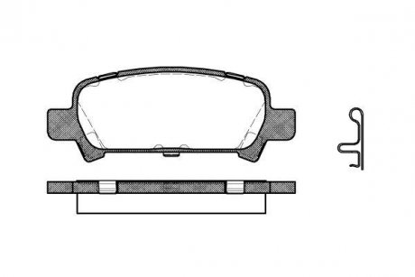 Колодки тормозные дисковые задні Subaru Forester (sg) 2.0 02-,Subaru Forester (sg) 2.5 02- WOKING P6293.02 (фото 1)