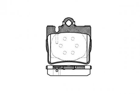 Колодки тормозные дисковые задні MB S-CLASS (W220) (98-06) WOKING P6703.00 (фото 1)