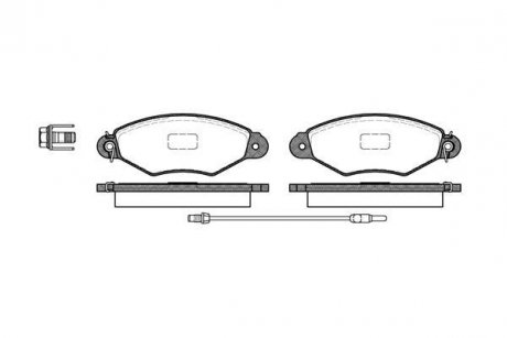 Колодки гальмівні диск. перед. (вир-во Remsa) Nissan Kubistar 1.2 03-,Nissan Kubistar 1.2 03-09 WOKING P7433.01 (фото 1)