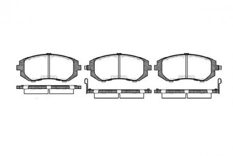 Колодки тормозные диск. перед. (пр-во Remsa) Subaru Forester 02> 08> / Impreza 00> 08> / Legasy, Outback 03> 08> WOKING P8513.02 (фото 1)