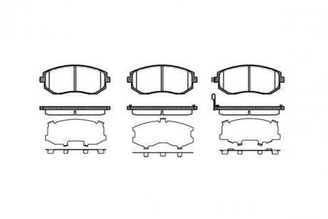 Колодки гальмівні диск. перед. (вир-во Remsa) Subaru Forester 03> 08> 13> / Impreza 00> 07> / Legasy 03> 09> / XV 12> (P8513.11) WOKING P851311 (фото 1)