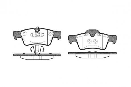 Колодки гальмівні диск. задн. (вир-во Remsa) MB ML164, GL164, Vito 638 (P8913.10) WOKING P891310 (фото 1)