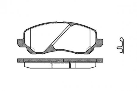 Колодки гальмівні диск. перед. (вир-во Remsa) Mitsubishi ASX 10> / Lancer X 08> / Grandis 04> (P9043.02) WOKING P904302 (фото 1)