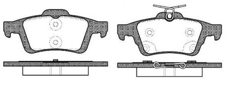 Колодки тормозные дисковые задні Ford C-max ii 1.0 10-,Ford C-max ii 1.6 10- WOKING P9423.70 (фото 1)