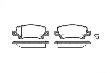 Колодки гальмівні диск. задн. (вир-во Remsa) Toyota Corolla 00>01, 01>07 (P9743.02) WOKING P974302 (фото 1)