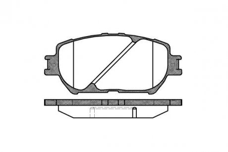 Колодки гальмівні диск. перед. (вир-во Remsa) Toyota Camry 2.0 01-06,Toyota Camry 2.4 01-06 (P9843.00) WOKING P984300 (фото 1)