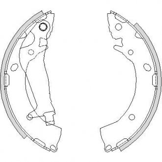 Колодки тормозные барабанні Hyundai Getz 1,1-1,6i 1,5d / задн (Z4203.00) WOKING Z420300 (фото 1)