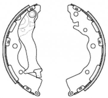 Колодки тормозные барабанные Hyundai Accent III Rio III 06> / задн (Z4234.00) WO WOKING Z423400 (фото 1)