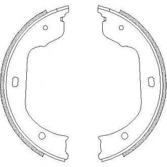 Колодки тормозные барабанні BMW 5e60 X5e70 7e65 / ручн. торм. (Z4740.00) WOKING Z474000 (фото 1)