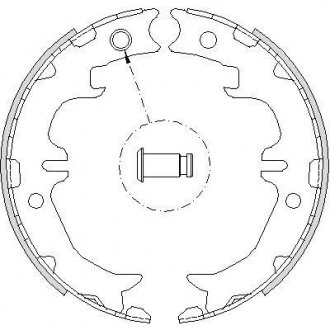 Колодки тормозные барабанные Toyota Rav4 05> Venza 08> RX300-350 / ручн. торм. (WOKING Z474200 (фото 1)